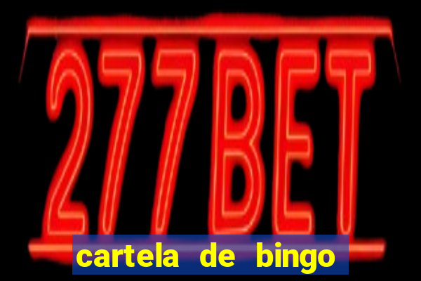 cartela de bingo pra imprimir